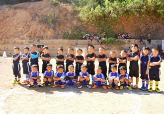 Participants of the Golden Baby League ogranised in the Zobawk region of Mizoram. (Photo courtesy: AIFF Media)