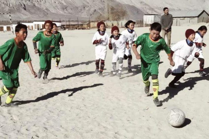 Golden Baby League match action in Leh-Ladakh. (Photo courtesy: AIFF Media)