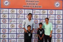 Indian football and Manipur legends Renedy Singh and Bembem Devi at the sidelines of the Golden Baby Leagues in Manipur. (Photo courtesy: AIFF Media)