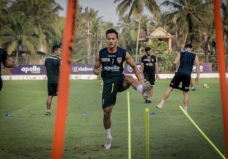 Chennaiyin FC winger Lallianzuala Chhangte in training. (Photo courtesy: Chennaiyin FC)