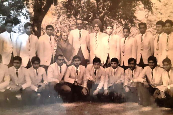 File picture of former Prime Minister of India Indira Gandhi and the Indian national team which took part in the 1970 Asian Games. (Photo courtesy: AIFF Media)