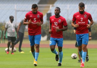Churchill Brothers FC players during training. (Photo courtesy: AIFF Media)