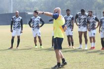 Mohammedan Sporting Club head coach Jose Hevia and his squad during a training session. (Photo courtesy: Mohammedan Sporting Club)