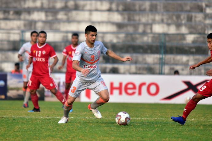 Indian Arrows defender Sajad Hussain in action in the Hero I-League. (Photo courtesy: AIFF Media)