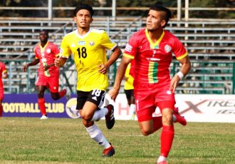 TRAU FC striker and Tajikistan international Komron Tursunov. (Photo courtesy: AIFF Media)