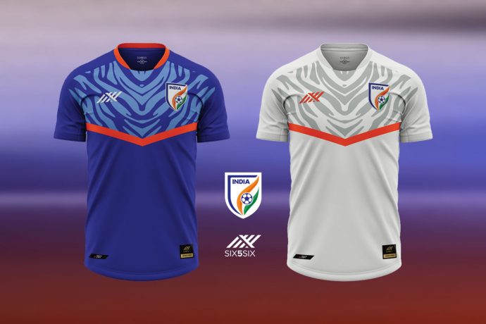The new Indian national team home and away kit by Six5Six.
