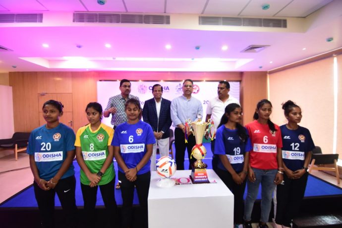 Jersey launch ceremony of the upcoming 2020/21 Odisha Women’s League. (Photo courtesy: Football Association of Odisha)