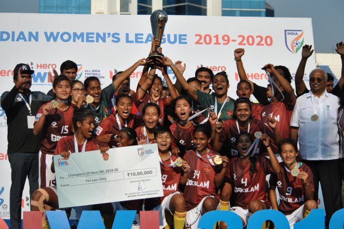 Hero Indian Women's League 2019/20 champions Gokulam Kerala FC. (Photo courtesy: AIFF Media)