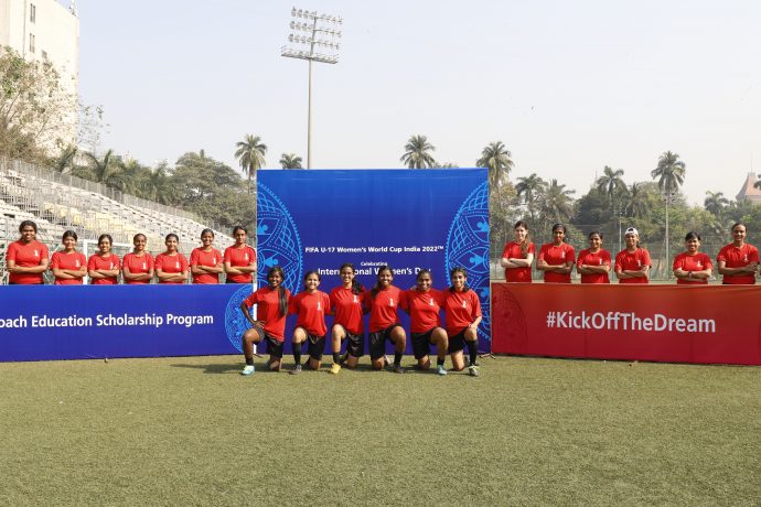 Legacy activities for FIFA U-17 Women's World Cup India 2022: Coach Education Scholarship Programme at The Cooperage in Mumbai. (Photo courtesy: AIFF Media)