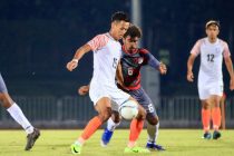 Jeakson Singh Thounaojam in action for the Indian national team at youth level. (Photo courtesy: AIFF Media)