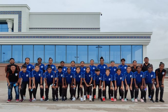 The Indian Women's national team in Tashkent, Uzbekistan. (Photo courtesy: AIFF Media)