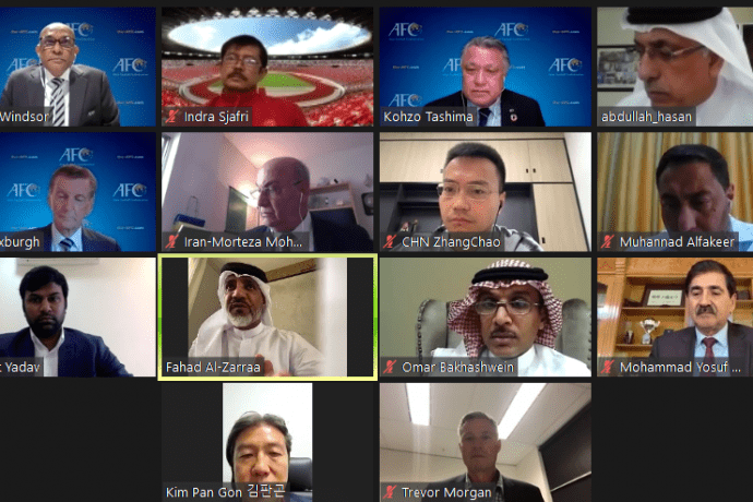 AFC Technical Committee video meeting on April 28, 2021. (Photo courtesy: Asian Football Confederation)