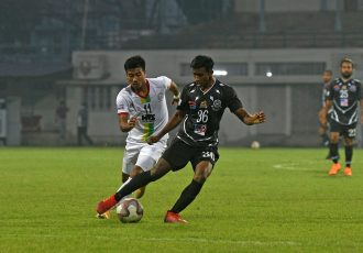 Mohammedan Sporting Club midfielder Suraj Rawat (#36) in action in the Hero I-League. (Photo courtesy: Mohammedan Sporting Club)