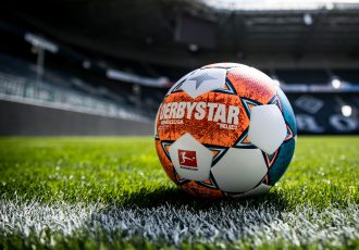 DERBYSTAR presents official match ball of the Bundesliga and Bundesliga 2 for the 2021-22 season: Bundesliga Brillant APS. (Photo courtesy: DERBYSTAR)