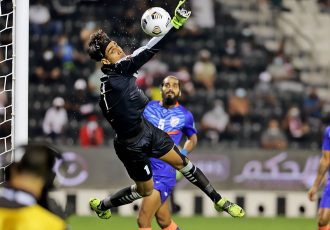 Indian national team goalkeeper Gurpreet Singh Sandhu in action against Qatar in the FIFA World Cup Qatar 2022 and AFC Asian Cup China 2023 qualifiers. (Photo courtesy: AIFF Media)