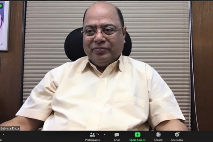 Subrata Dutta, Senior Vice President, All India Football Federation, and Chairman, League Committee chaired the AIFF League Committee Meeting held via video conferencing on June 26, 2021. (Photo courtesy: AIFF Media)