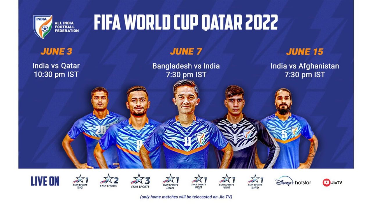 Telecast details for Blue Tigers FIFA World Cup Qatar 2022 Qualifiers confirmed » The Blog » CPD Football by Chris Punnakkattu Daniel
