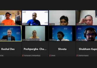 Online meeting on futsal in India featuring representatives from the Asian Football Confederation (AFC) and All India Football Federation (AIFF). (Photo courtesy: AIFF Media)