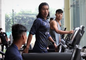 Indian national team players at the gym. (Photo courtesy: AIFF Media)