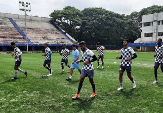 Ahmedabad Racquets Academy FC (ARA FC) players in training. (Photo courtesy: AIFF Media)