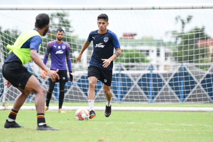 Bengaluru FC midfielder Ajay Chhetri in training. (Photo courtesy: Bengaluru FC)