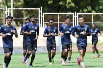 Bengaluru FC players in training at the Inspire Institute of Sport, in Bellary, ahead of their 2021 Durand Cup campaign. (Photo courtesy: Bengaluru FC)