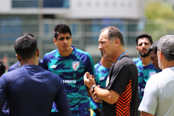 Head coach Igor Štimac and the Indian national team in training. (Photo courtesy: AIFF Media)
