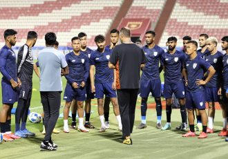 The India U-23 national team in training. (Photo courtesy: AIFF Media)