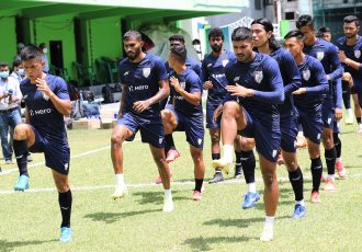 The Indian national team in training. (Photo courtesy: AIFF Media)