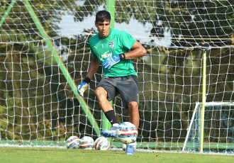 Bengaluru FC goalkeeper Gurpreet Singh Sandhu in training. (Photo courtesy: Bengaluru FC)