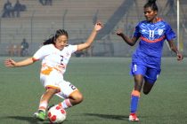 SAFF U-19 Women's Championship match action between the India U-19 women's national team and Bhutan. (Photo courtesy: AIFF Media)