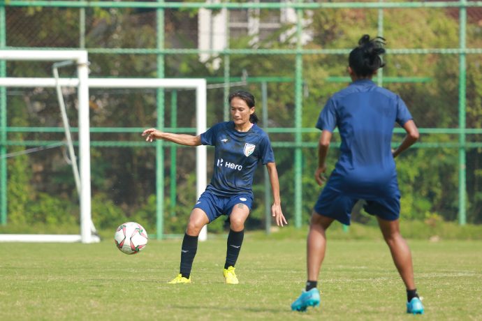 Indian women's national team midfielder Kamala Devi. (Photo courtesy: AIFF Media)