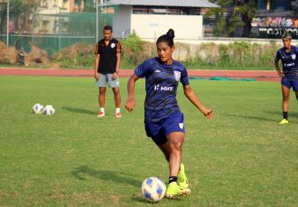Indian women's national team defender Manisa Panna in training. (Photo courtesy: AIFF Media)