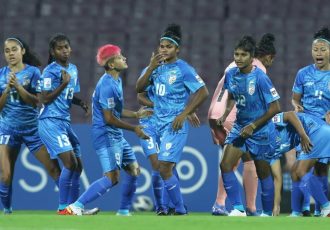 The Indian women's national team at the AFC Women's Asian Cup India 2022. (Photo courtesy: AIFF Media)