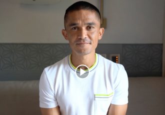 Indian men's national team captain Sunil Chhetri lends support to AFC Women's Asian Cup India 2022™ contenders. (Photo courtesy: AFC)