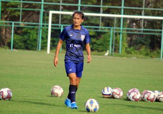 Yumnam Kamala Devi in Indian women's national team training. (Photo courtesy: AIFF Media)