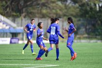 Bengaluru FC U-15 girls celebrate a goal in the KSFA Women’s 'A' Division League. (Photo courtesy: Bengaluru FC)