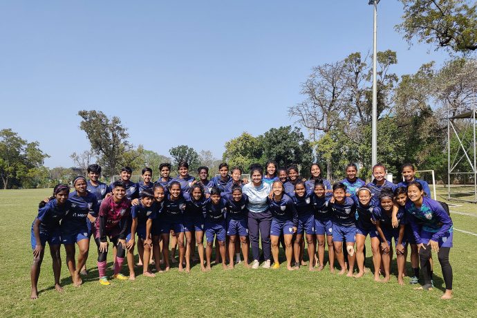 The India U-17 women's national team squad. (Photo courtesy: AIFF Media)
