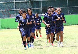Indian national team squad in training. (Photo courtesy: AIFF Media)