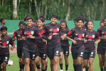 The India U-17 women's national team in training. (Photo courtesy: AIFF Media)